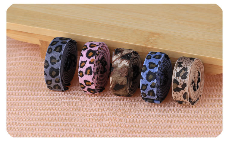 Fashion fabric shoulder strap sweet underwear belt 1.5 leopard print shoulder strap 5-color