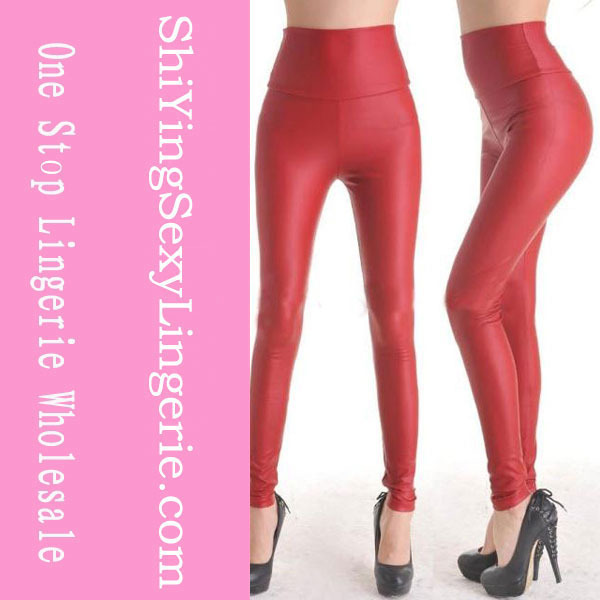 Fashion Faux Leather Leggings Cheap Price Drop Shipping LC7748