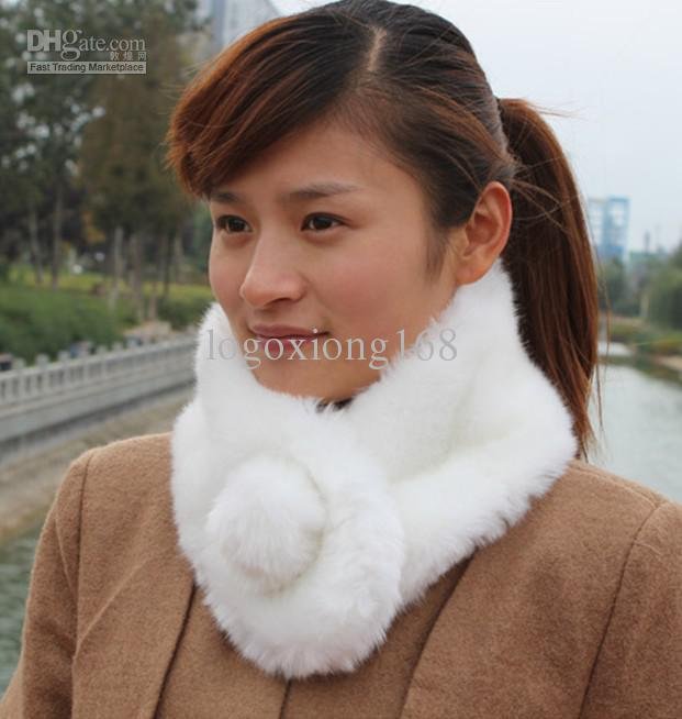 Fashion faux rabbit fur scarf scarves , Autumn and winter rabbit scarves AAA1