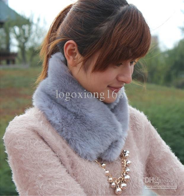 Fashion faux rabbit fur scarf scarves , Autumn and winter rabbit scarves AAA8