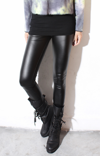 Fashion female autumn brief thin all-match elastic leather legging