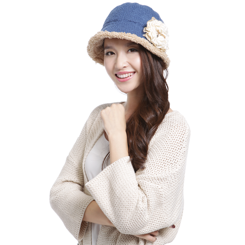 Fashion female hat winter plush thickening yarn basin hat gm279