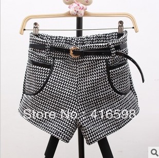 Fashion fight the skin pocket, woolen shorts , boots pants , loose casual pants, send belt free
