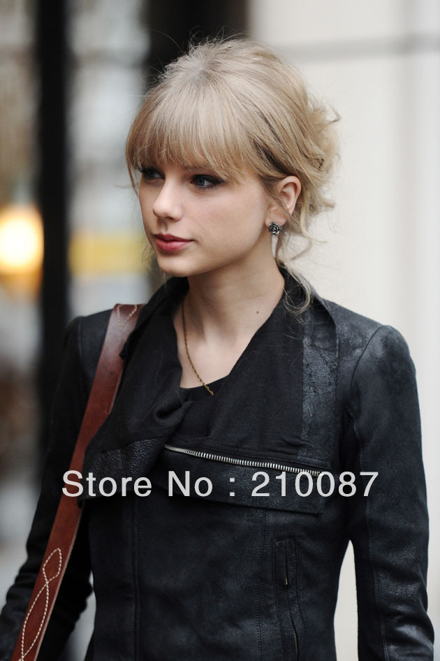 Fashion Freja women's Locomotive jacket PU leather stitching sleeves Large lapel
