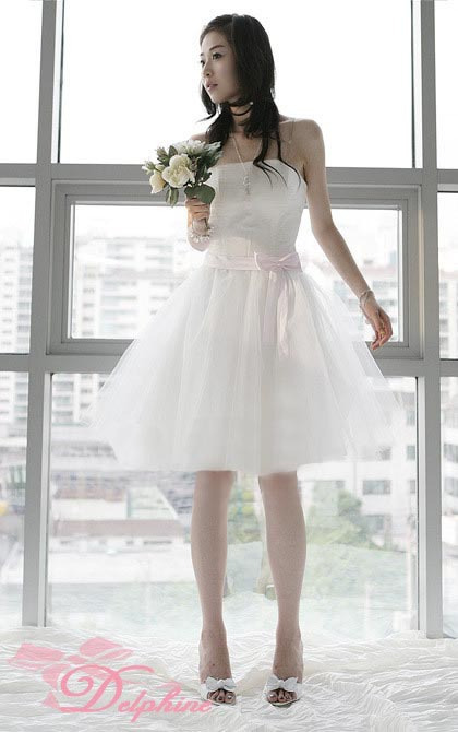 Fashion Fresh bride wedding short design dress short design bridesmaid dress bridesmaid dress skirt