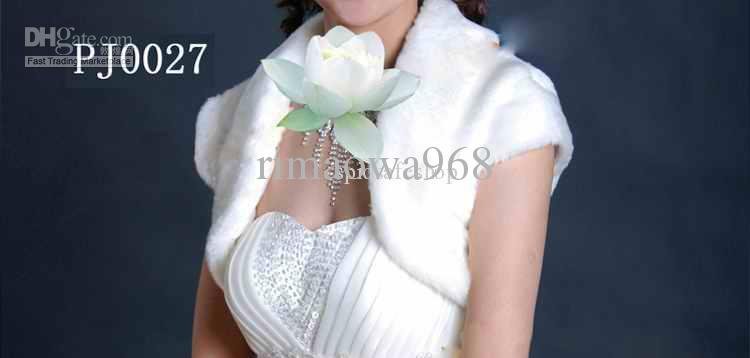 Fashion fur long wool wedding bridal Red &white pashmina wrap bolero shawl