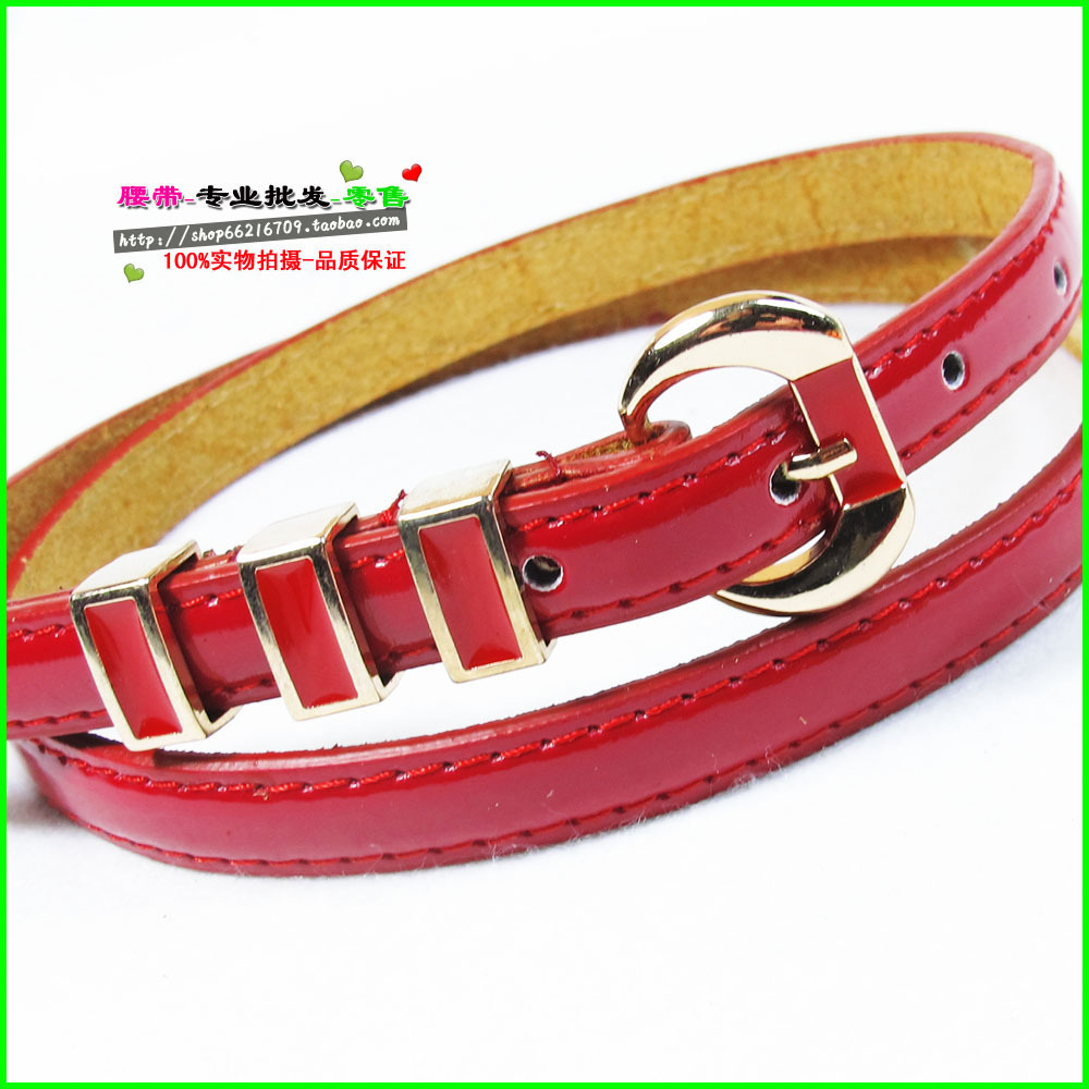 Fashion Genuine Leather Belt Candy Color Leather waistband Thin Dress Free Shipping From Wholesale Tiainde