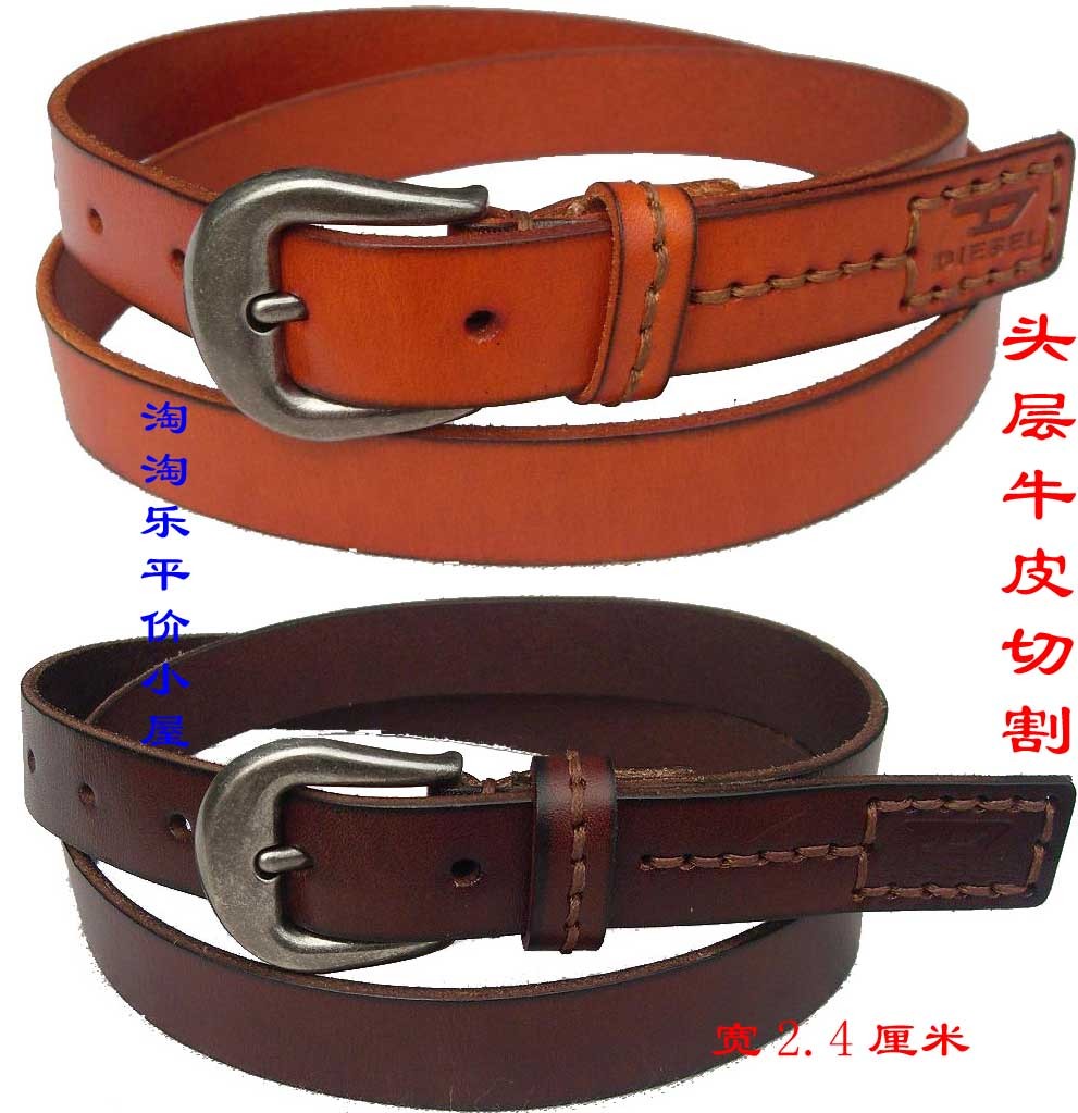 Fashion genuine leather strap women's belt strap pin buckle genuine leather women's strap