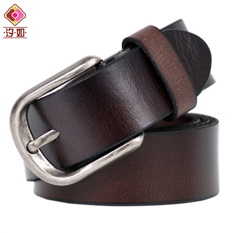 Fashion genuine leather women's belt personalized vintage genuine leather casual strap belt brown