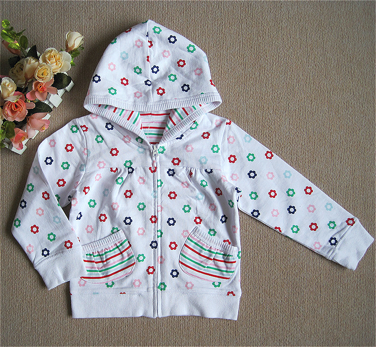 Fashion george 100% cotton wool small circle with a hood long-sleeve female child sweatshirt cardigan spring and autumn