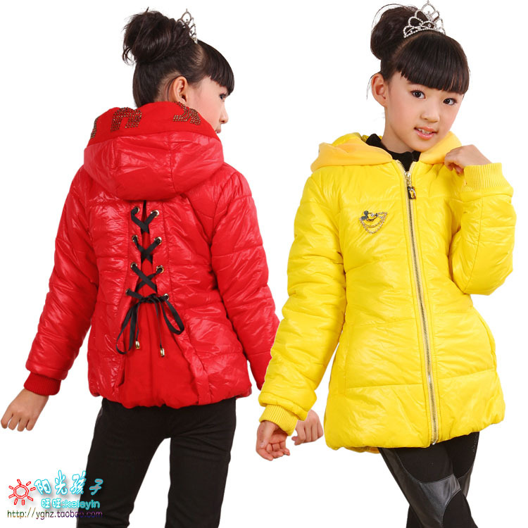 Fashion girls clothing autumn and winter outerwear child trench outerwear 3057