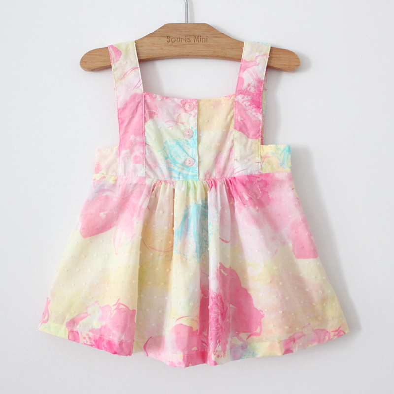 Fashion girls clothing baby child 100% cotton spaghetti strap tank dress goldenbarr crystallise cute shirt