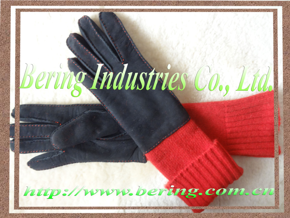 fashion glovs/Winter warm gloves/ Genuine Leather Lady's Gloves