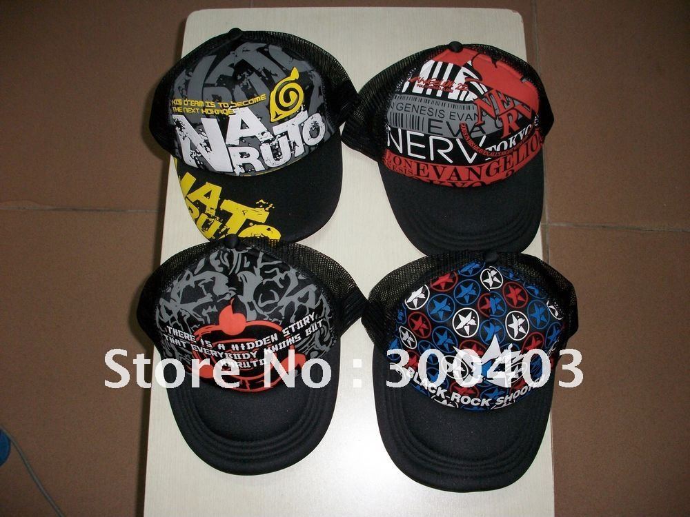 fashion Graffiti cap Van cap tide leisure male female sunshade hip-hop Mesh hat,adjustable caps,Naruto,cartoon hat