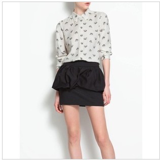 Fashion heart fashion print women's long-sleeve shirt
