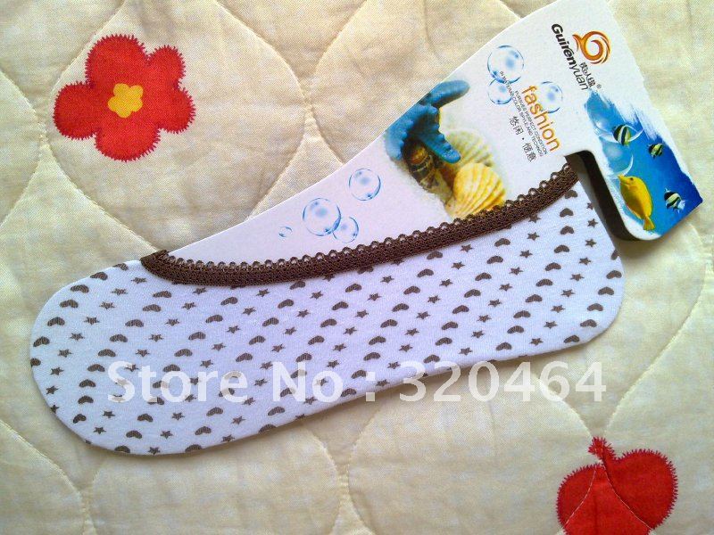 Fashion heart invisible socks boat socks in 5 colors