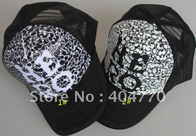 Fashion HERO Skull Head Print Men/Women Adjustable Casual bboy Hiphop Baseball Cap Mesh Sun Hat Truck Caps Sunbonnet 10pcs/lot