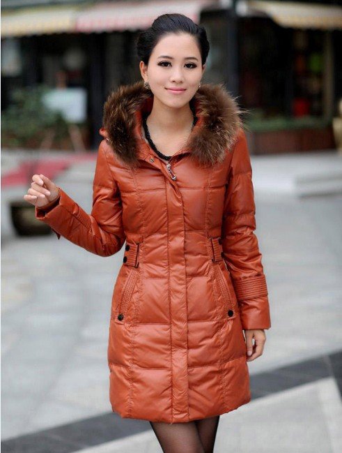 Fashion High Quality Women YALU Raccoon Fur Hood Thickening Warmth Outerwear S-XXXXL