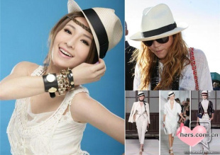 Fashion hot-selling ribbon strawhat fedoras sun hat