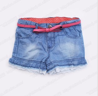 Fashion in Europe and the feng shui wash denim shorts, leisure pants children tide model series of the girls