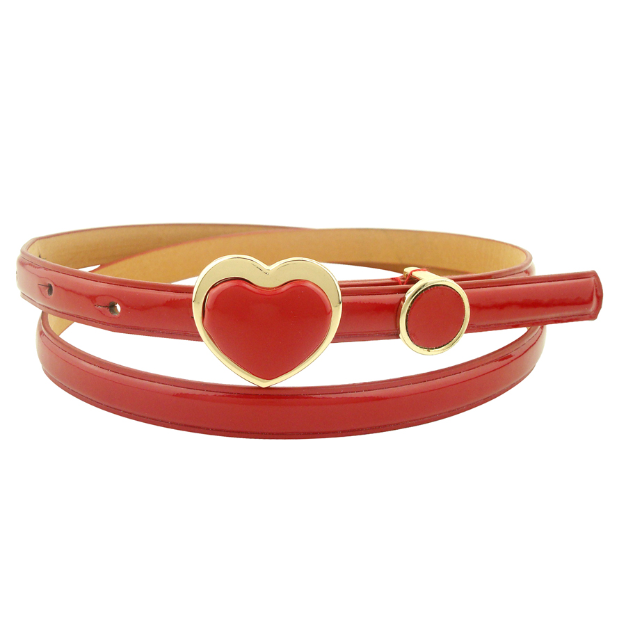 Fashion japanned leather patent leather sweet love candy color women's belt women's strap