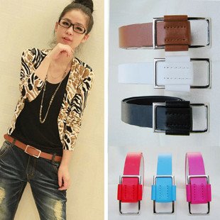 Fashion joker PU leather belts for women Free Shipping 20 Pcs/lot