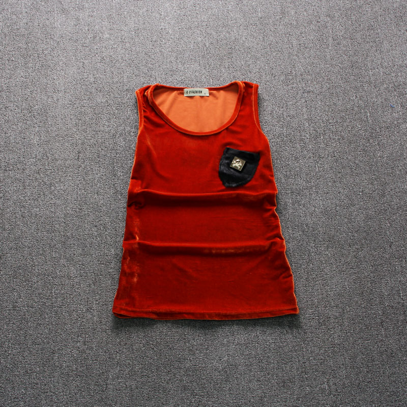 Fashion k.o 2013 spring fashion pleuche female vest slim