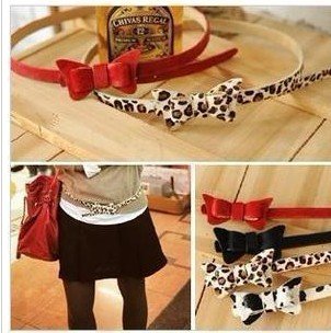 Fashion Korean Style Flower Bowknot Leather  Belt Free Shipping Min.order is $15 (can be mix order)