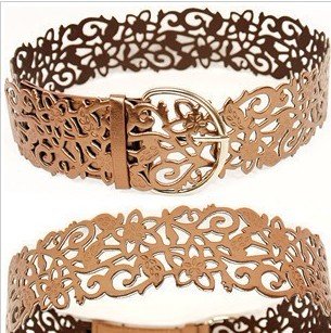 Fashion Korean Style Hollow Flower Leather Belt Many Colour For You Choose Free Shipping Min.order is $15 (can be mix order)