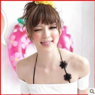 Fashion lace flower halter-neck pectoral girdle invisible shoulder strap spaghetti strap clothes accessories female underwear