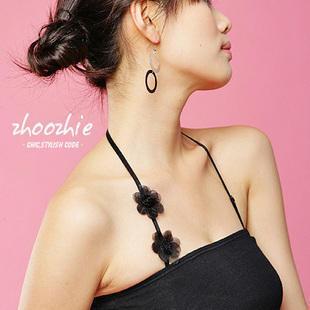 Fashion lace pectoral girdle halter-neck lace flower underwear shoulder strap invisible tape spaghetti strap transparent