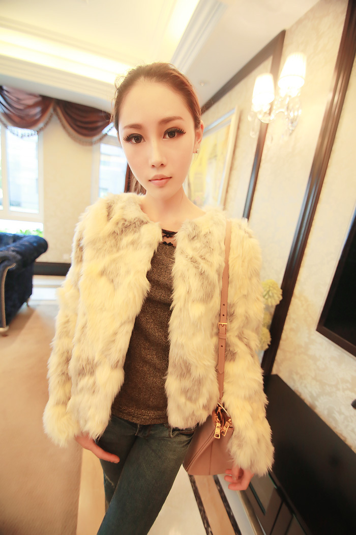 fashion ladies tiger wool elegant fur coat 2012 autumn new arrival 8813