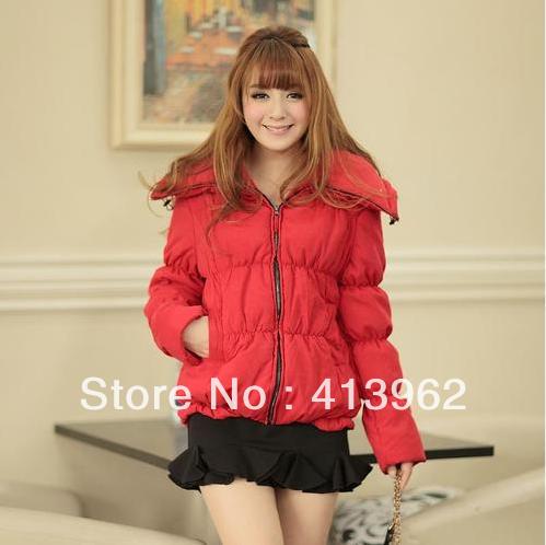 Fashion Lapel Bamboo Thicken Short Paragraph Warm Coat Tops MF9920