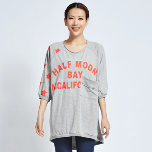 Fashion large t thin bat personalized letter maternity top t-shirt 23045