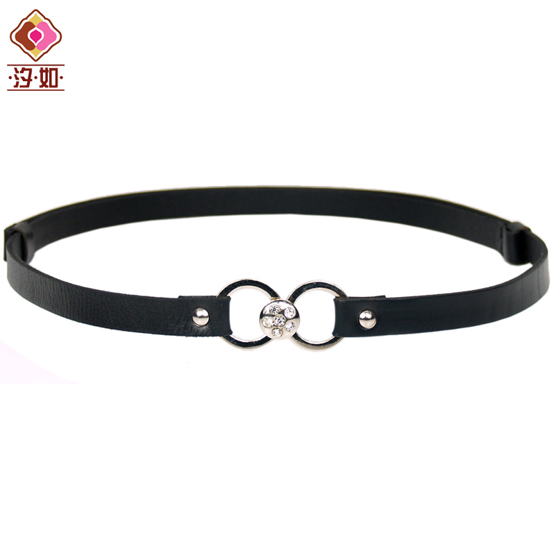 Fashion leather strap fashion trend rhinestone decoration all-match genuine leather belt