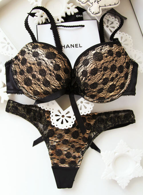 Fashion leopard print lace seamless small push up bra set underwear