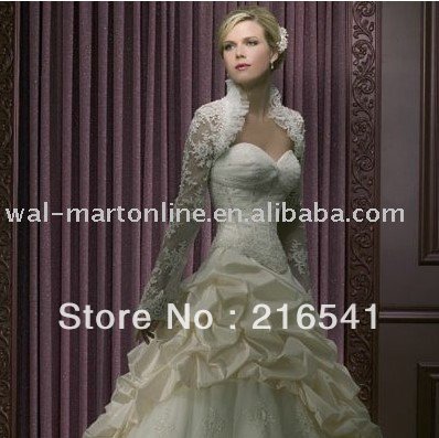 Fashion long sleeve lace bridal wedding jacket WJ0001