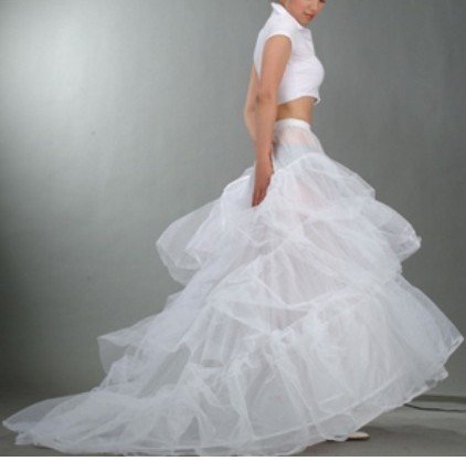 Fashion long train bridal wedding dress petticoat free shipping