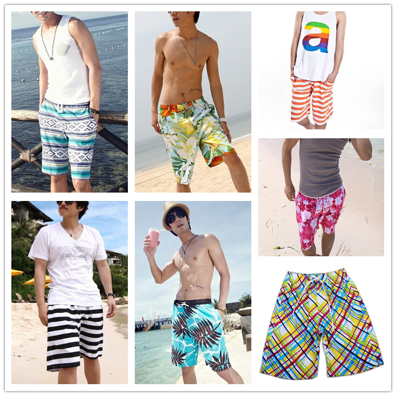 Fashion male sunscreen casual beach shorts pants shorts multicolor Wholesale Free shipping