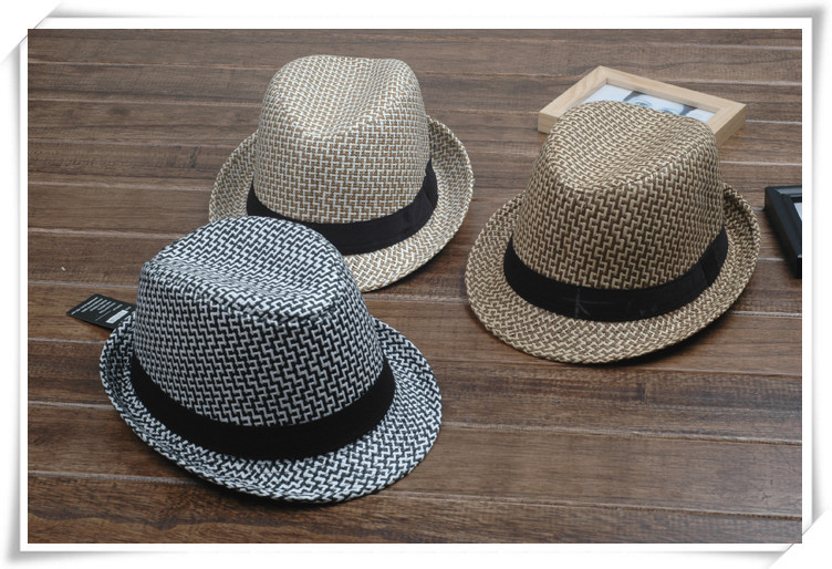 Fashion male women's straw braid fedoras strawhat jazz hat summer sun-shading elegant male hat