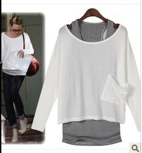 Fashion maternity clothing 2012 twinset t-shirt stripe batwing shirt loose long-sleeve T-shirt