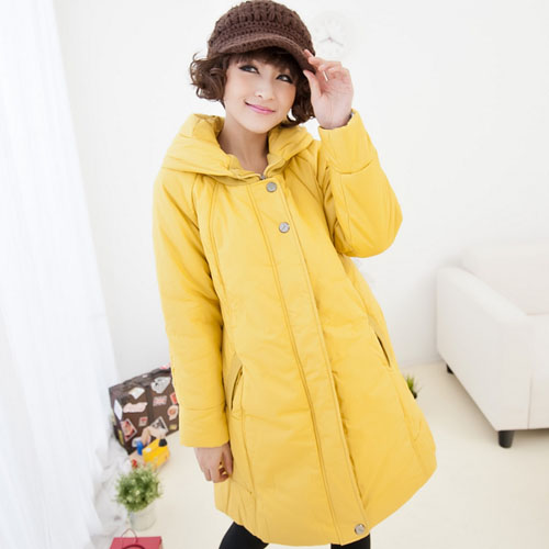 Fashion maternity clothing autumn and winter casual long design cotton-padded jacket top thickening outerwear winter 8202