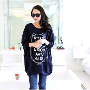 Fashion maternity clothing autumn and winter top maternity top maternity sweatshirt autumn and winter thickening long design