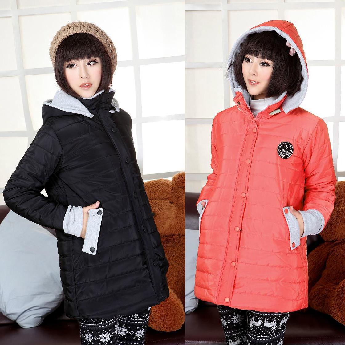 Fashion maternity clothing maternity outerwear maternity long design thickening with a hood wadded jacket cotton-padded jacket