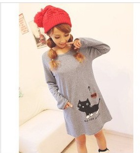 Fashion maternity clothing maternity t-shirt maternity long-sleeve loop pile t-shirt long-sleeve top