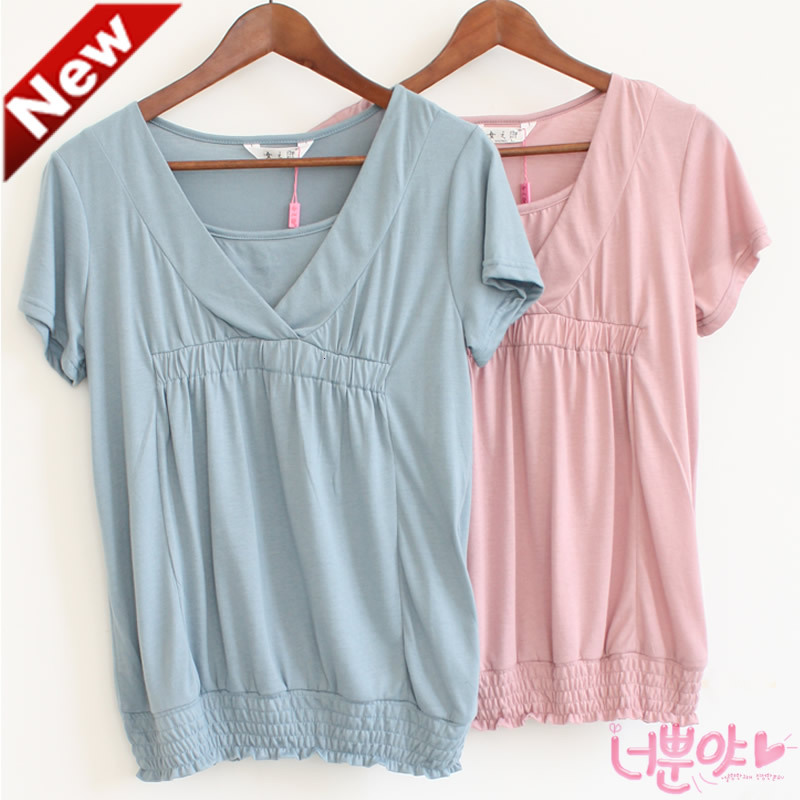 Fashion maternity clothing nursing clothing women clothing summer maternity short-sleeve T-shirt summer nursing clothes