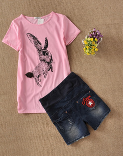 Fashion maternity clothing spring and autumn summer denim shorts maternity belly pants boot cut jeans maternity pants shorts