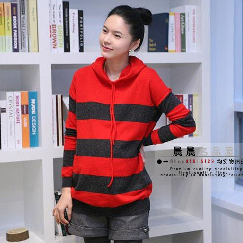 Fashion maternity sweater outerwear with a hood maternity top autumn and winter maternity clothing autumn y15