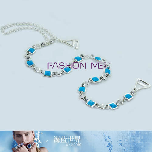 Fashion me : fashion aquamarine crystal bra shoulder strap