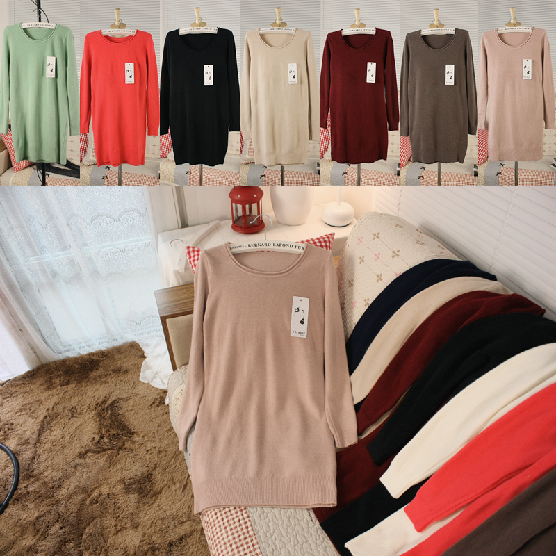 Fashion medium-long 2013 sweater women all-match q638 o-neck pullover sweater